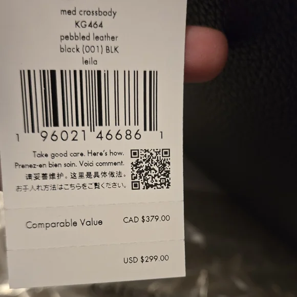 Kate Spade New York Pebbled Leather Black Leila KG464 Medium Crossbody Purse NWT - Picture 11 of 12